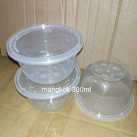 1 ( SATU ) Cup plastik 300ml RB(25 pcs)- Thinwall bulat -  bowl bulat plastik es kepal milo cup