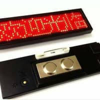 Name Tag LED RED Mini Running Text