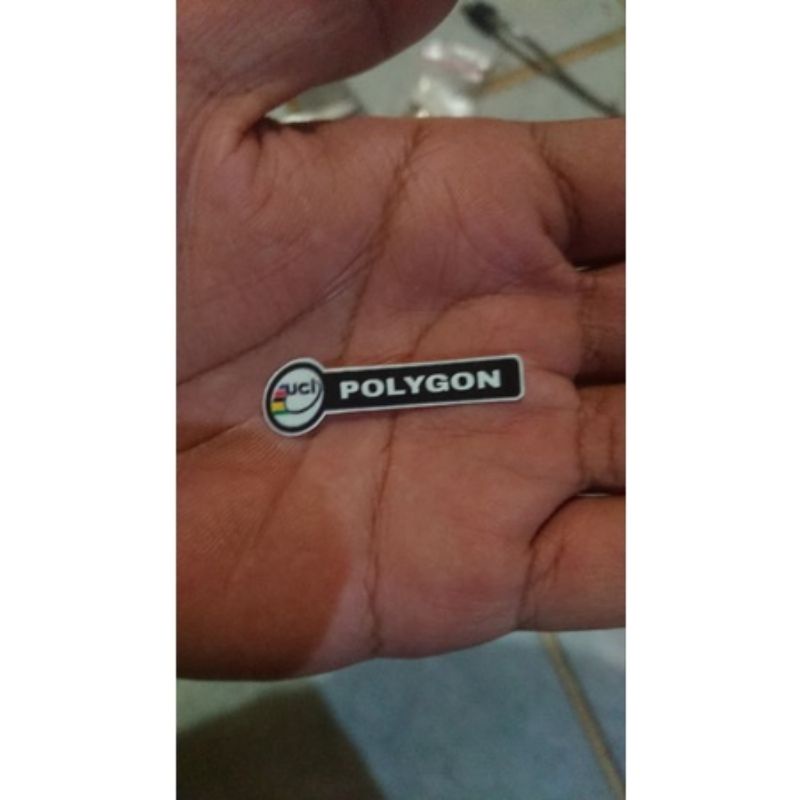 Sticker-Stiker-Decal-Tempelan-Logo-Label Polygon UCI Fork Aproved Road Bike Roadbike Sepeda Balap Gr