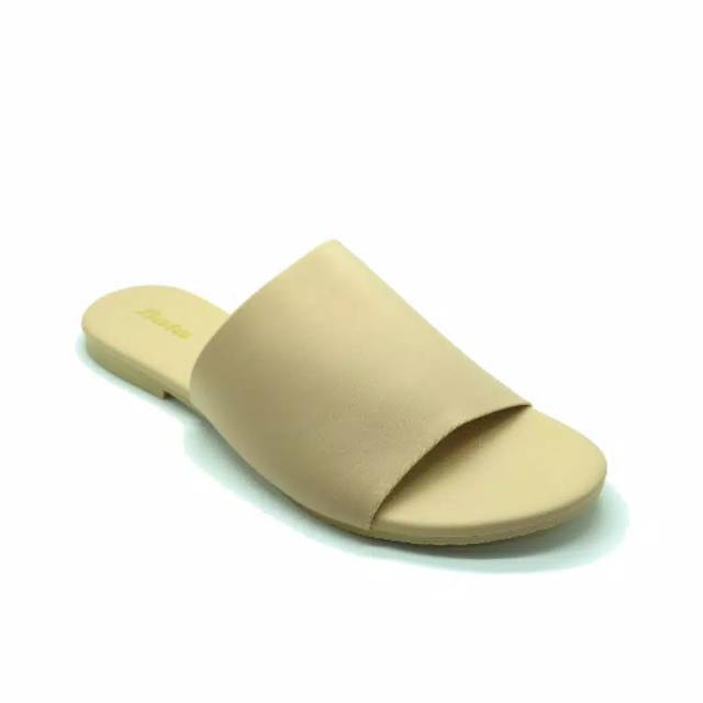 Bata Zora5 Beige Sandal Selop Dewasa Wanita / Sendal Slip Casual Remaja Perempuan Cewek
