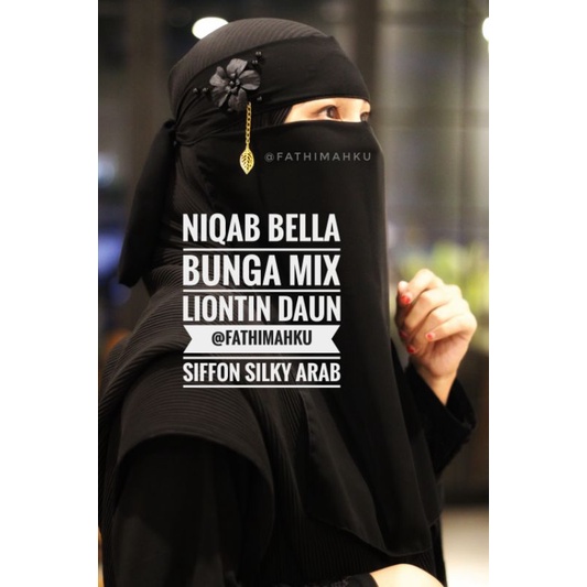 Niqab Bella/Cadar Liontin Daun/Niqab Terbaru Cantik