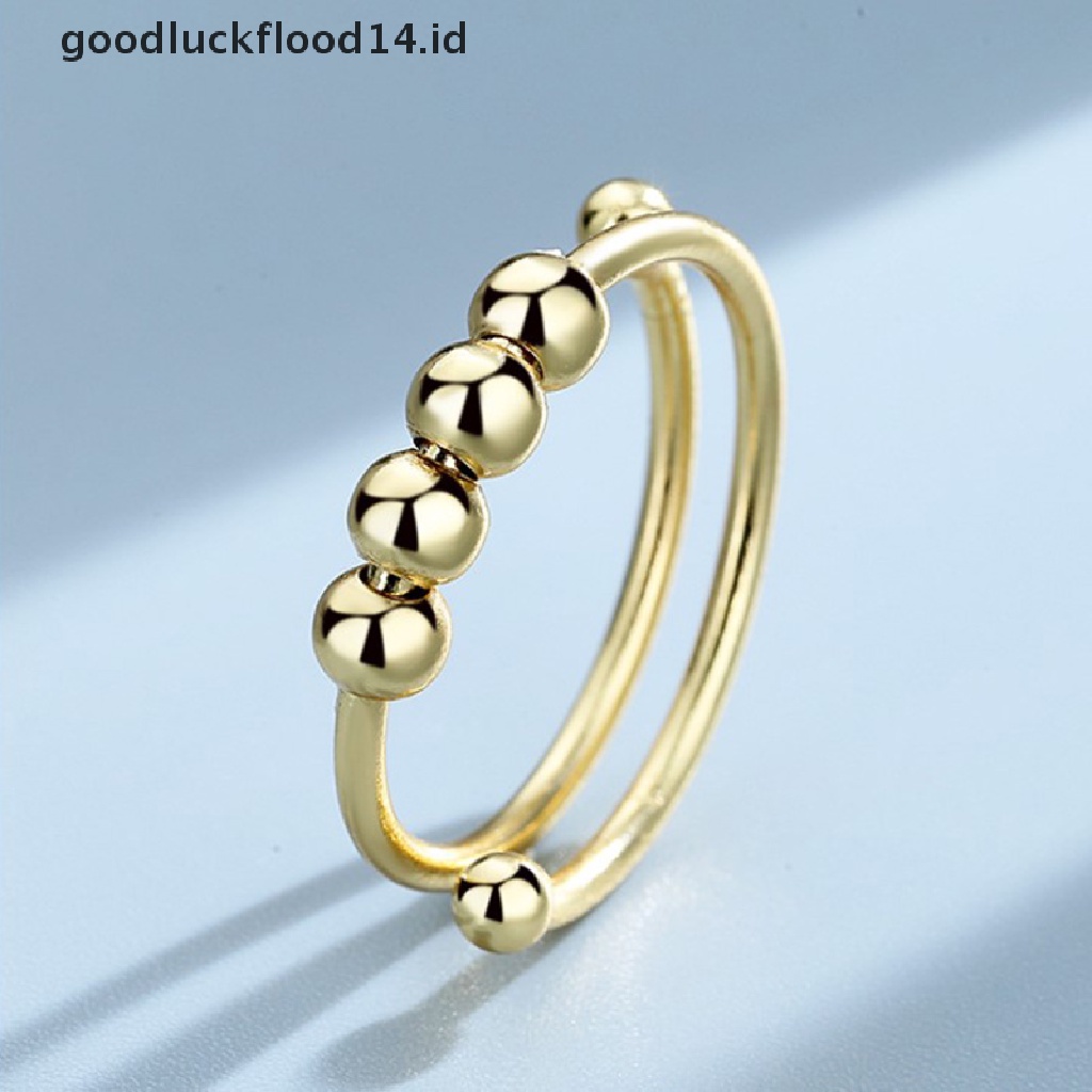 [OOID] Single Coil Spiral Ring Beads   Anti Stress Anxiety Ring Toy For Girl Women ID