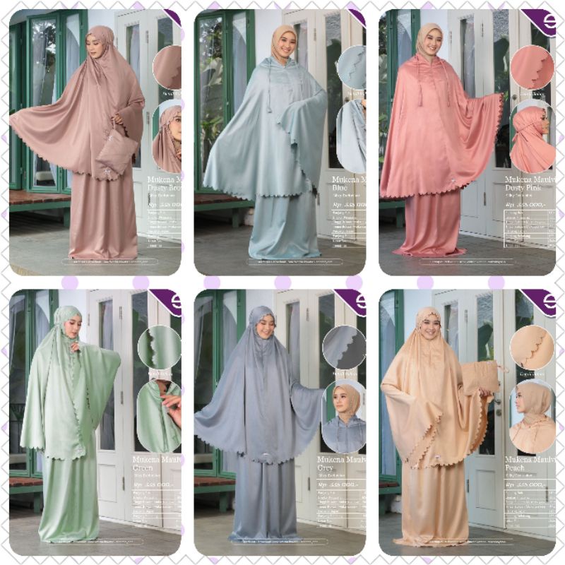 [READY] ETHICA MUKENA MAULVI BLUE MAULVI DUSTY BROWN MAULVI GREEN