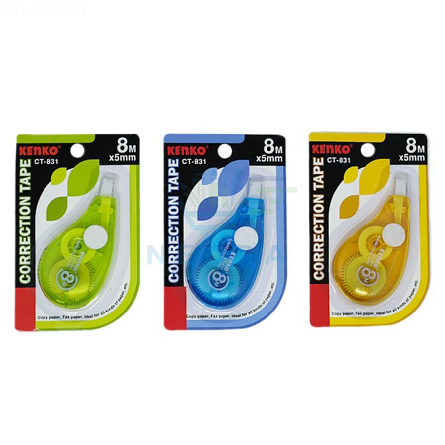 

Kenko Correction Tape CT 831 | Tip-Ex Kertas 8 M x 5 mm