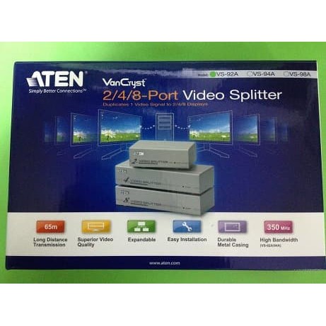 ATEN VS-94A 4 PORT VGA SPLITTER 4 port 350MHZ