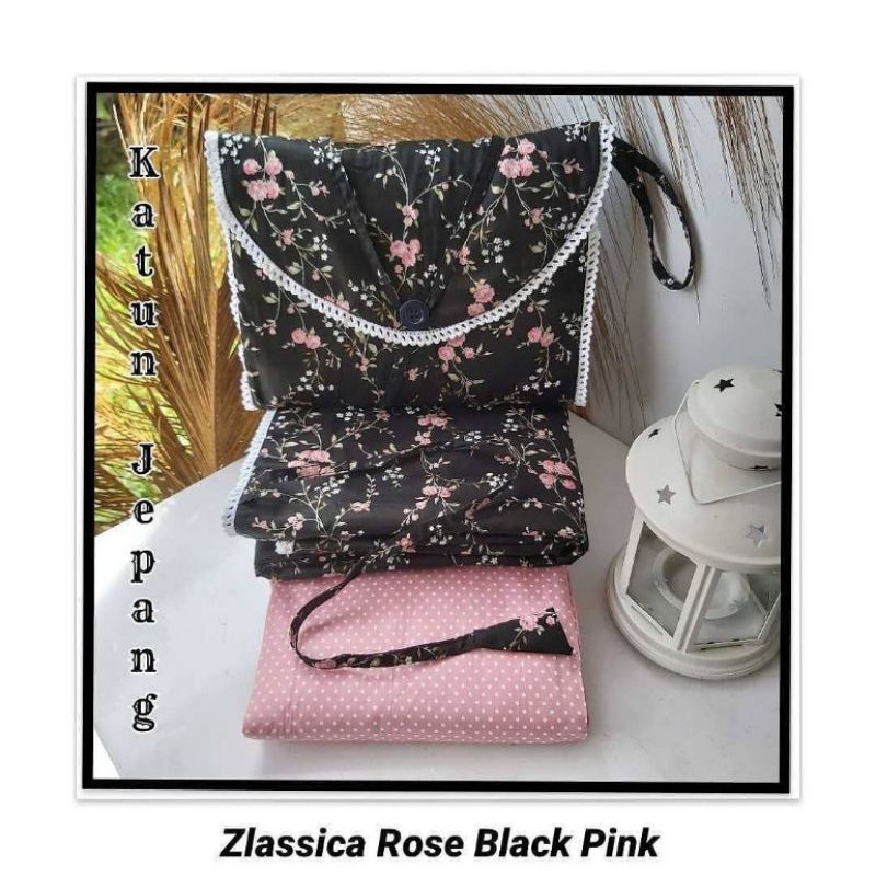 MUKENA KATUN JEPANG ZLASSICA ROSE BLACK PINK