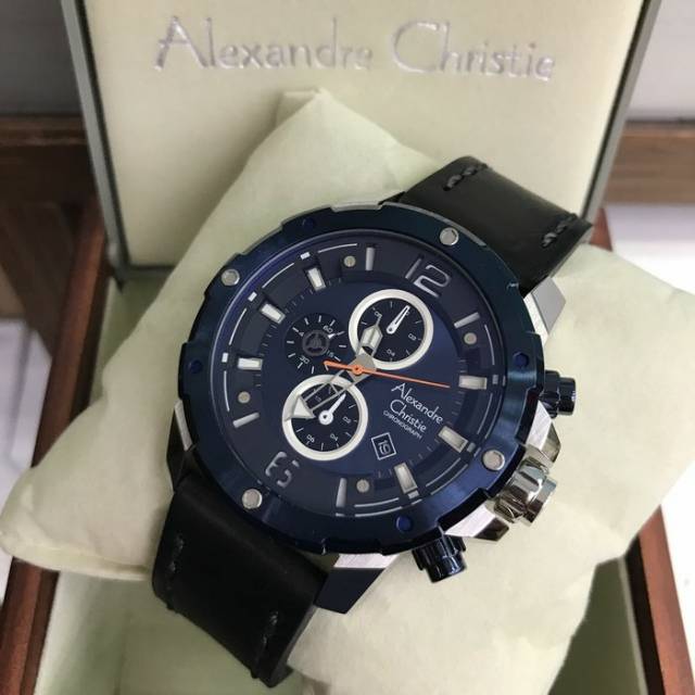 Jam tangan Alexandre Christie AC 6410 Black Silver