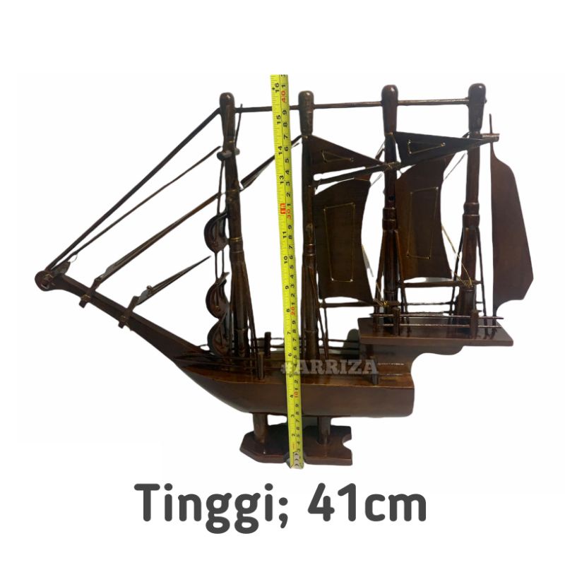 KAPAL MINIATUR / KAPAL HIASAN MEJA / KAPAL HIAS / KAPAL KAYU JATI / FORNITURE KAPAL / DEKORASI KAPAL / KAPAL KAYU JATI ASLI