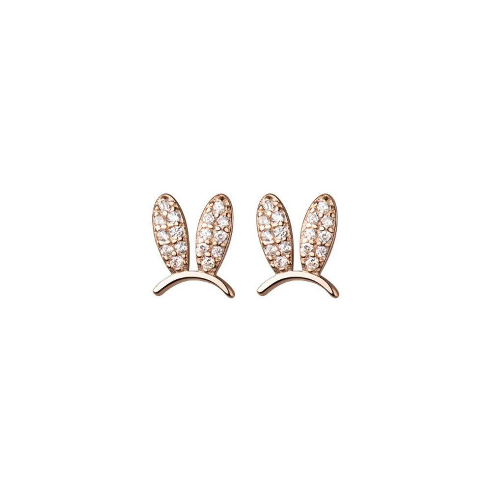 MXBEAUTY Women Stud Earrings Pernikahan Manis Trendi Untuk Grils Telinga Kelinci Temperamen Anting Drop Kecil