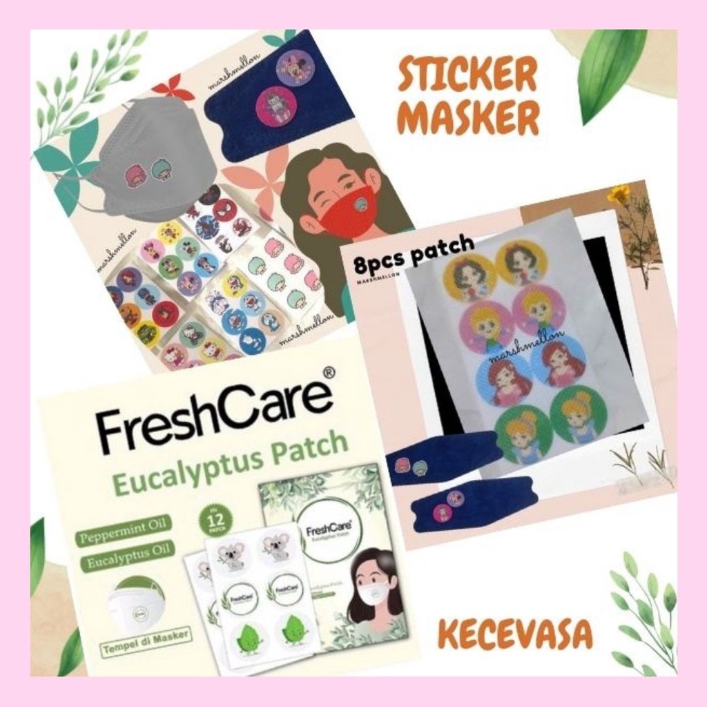 READY STOCK/STICKER MASKER FRESHCARE ESSENTIAL OIL AROMATERAPI PENGHARUM PEWANGI AROMASK AROMA TERAP