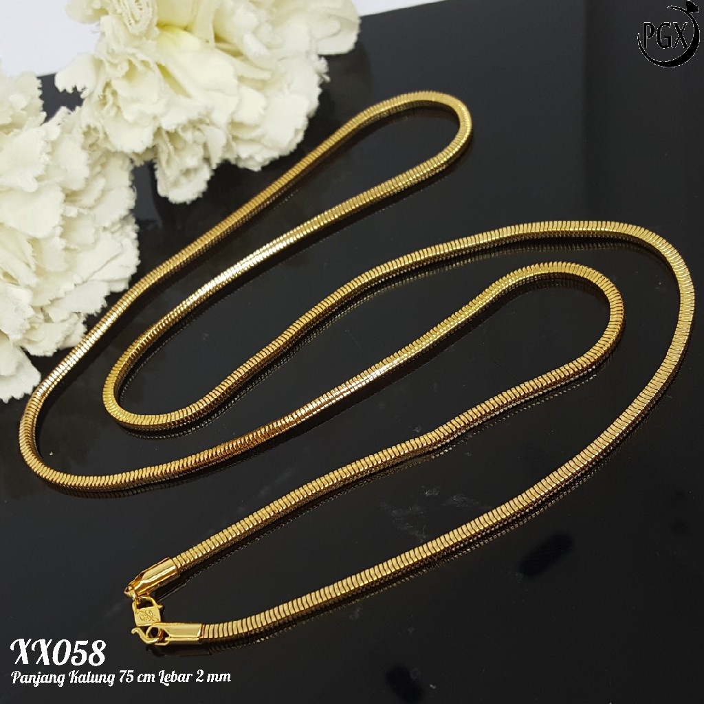 PGX Kalung Pria Wanita Xuping Perhiasan Lapis Emas Aksesoris Fashion Premium - XX058