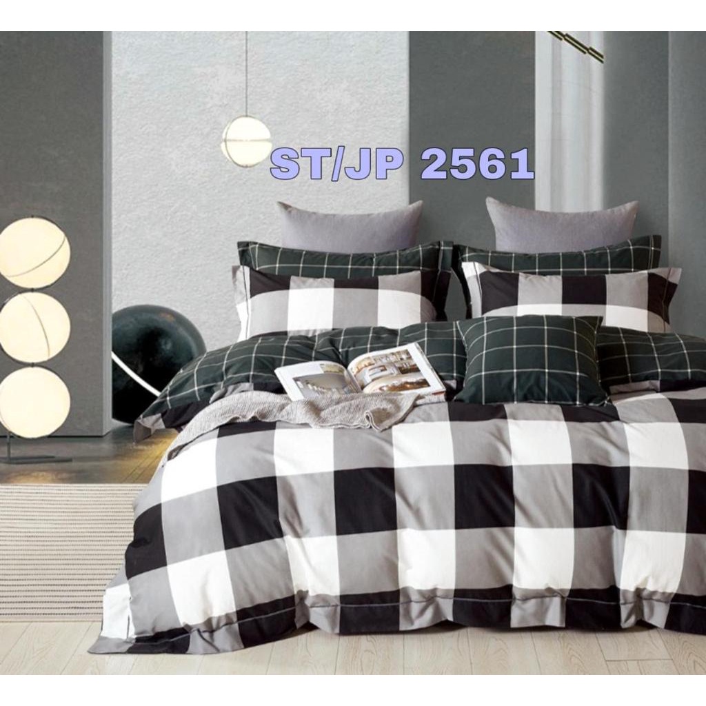 Kain Sprei Katun Jepang Motif Kotak