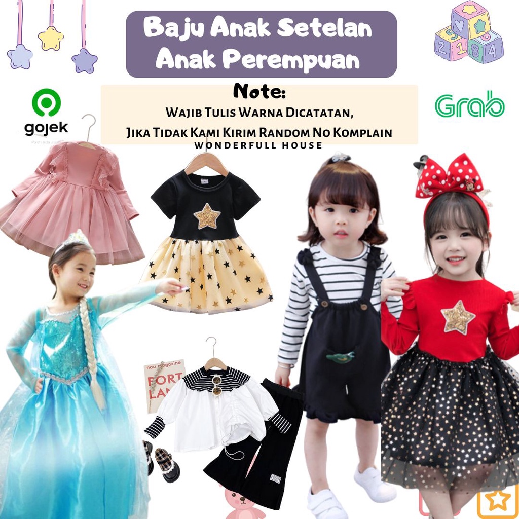 Baju Anak Perempuan Terbaru Korean Style Dress Baju Anak Perempuan Gaun Pesta Anak