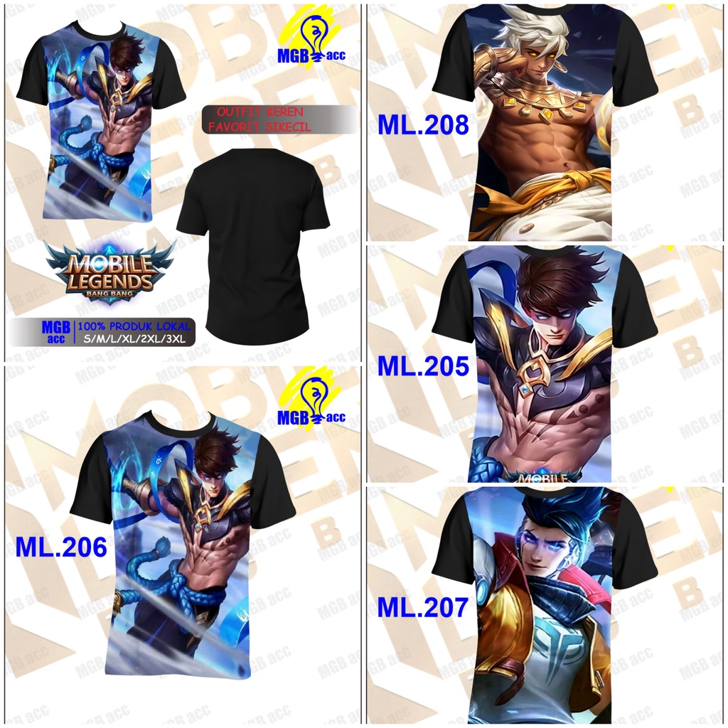 Kaos Baju Anak Atasan Laki Laki Perempuan Sublim Printing Lucu Motif Hero Mobile legend Mage VALE