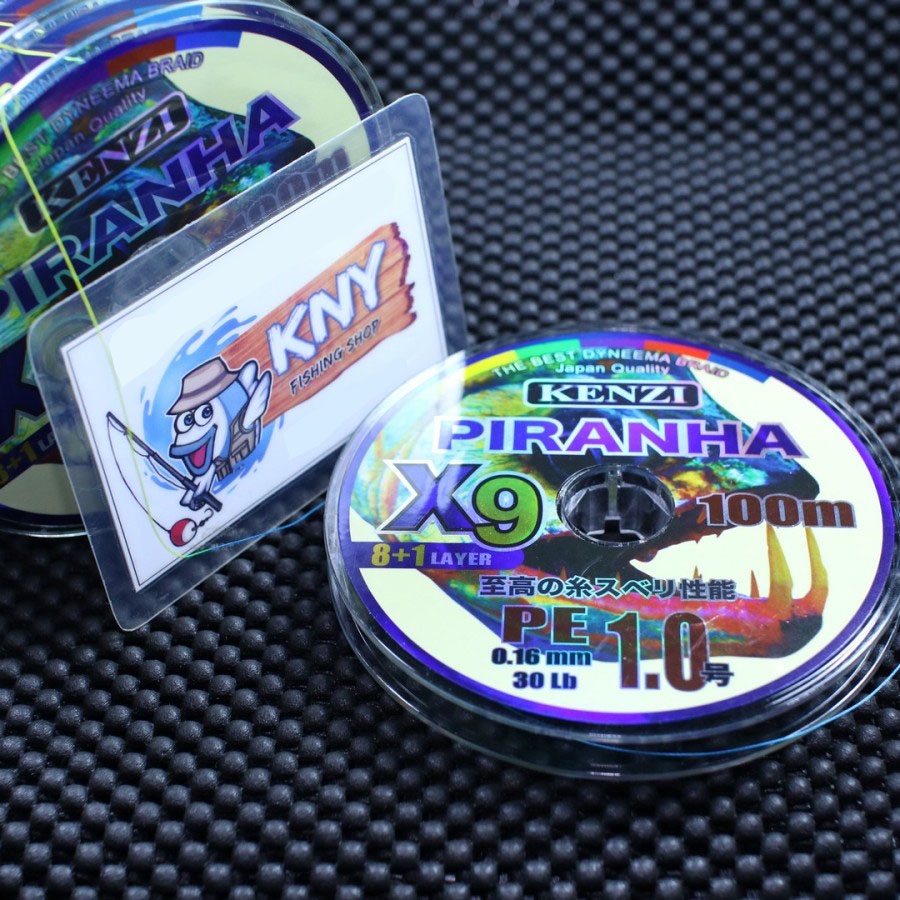 Senar Benang Pancing PE Kenzi Piranha X9 PE 1.0 kenur mancing