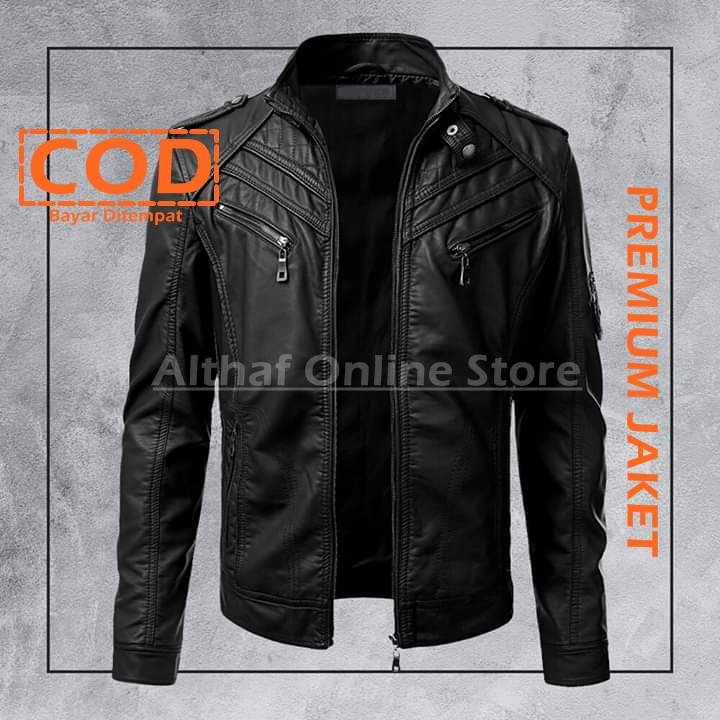 Jaket Kulit Asli Pria Elegant Brownie ARL 033 Silverstone RFLA Ariel Noah 90