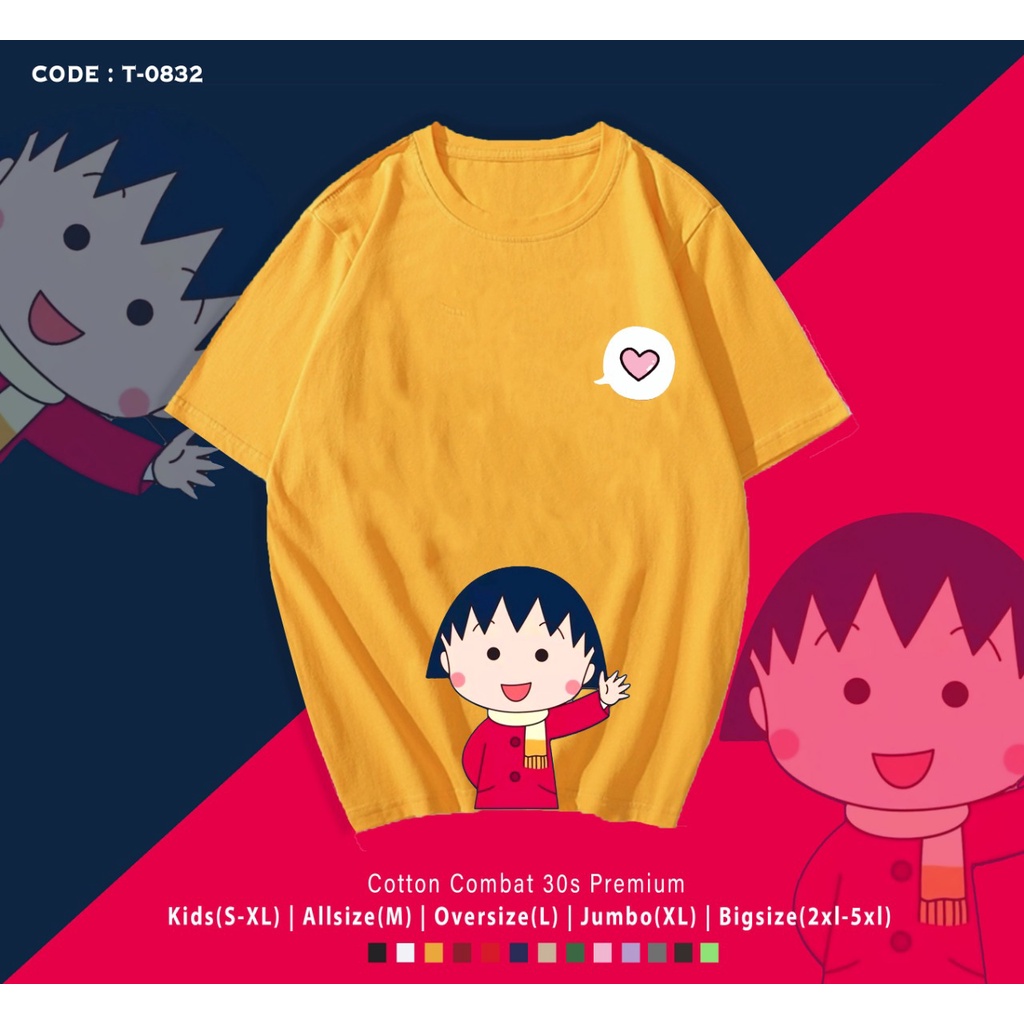 KAOS MARU KOCHAN IMUT/ MARUKOCHAN DOWN / KAOS WANITA TERBARU/ KAOS UK M-XL/ KAOS LENGAN PENDEK/ O NECK / CUSTOM TEE