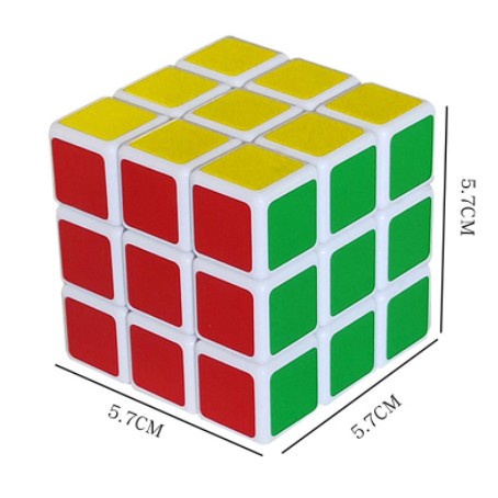 (Promo) Mainan Anak Edukasi Rubik Kubus Magic Cube 3x3 Rubic Whitebase Bukan Stickerless