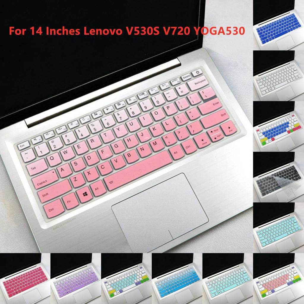 Cover Pelindung Keyboard Laptop Bahan Silikon Ultra Tipis Untuk Lenovo V530S V720 Yoga530 14 Inci