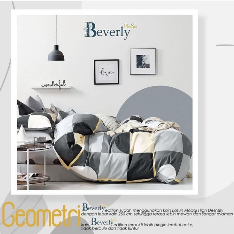 CELICA SET SPREI & BEDCOVER BEVERLY MOTIF GEOMETRI