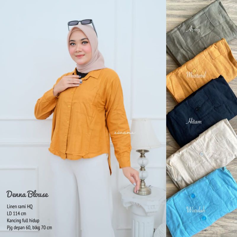 Kemeja Linen Rami OVERSIZE Pinguin XL //JF5456