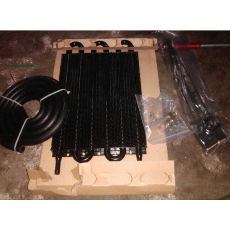 pendingin oli oil cooler matic fuel cooler 6 row fortuner innova pajero ATF Cooler universal buat se