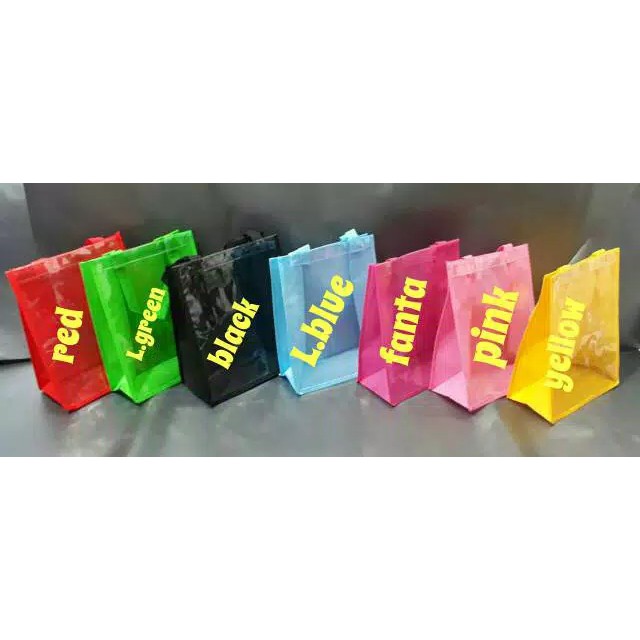 

Tas mika A5,pvc bag, goodiebag ultah,spunbond, hampers, tas ultah, hampers handuk