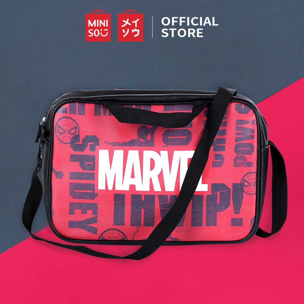 Tas Selempang Miniso Besar Crossbody Bag Unisex Casual Sekolah Bepergian Marvel Ironman Spiderman J9
