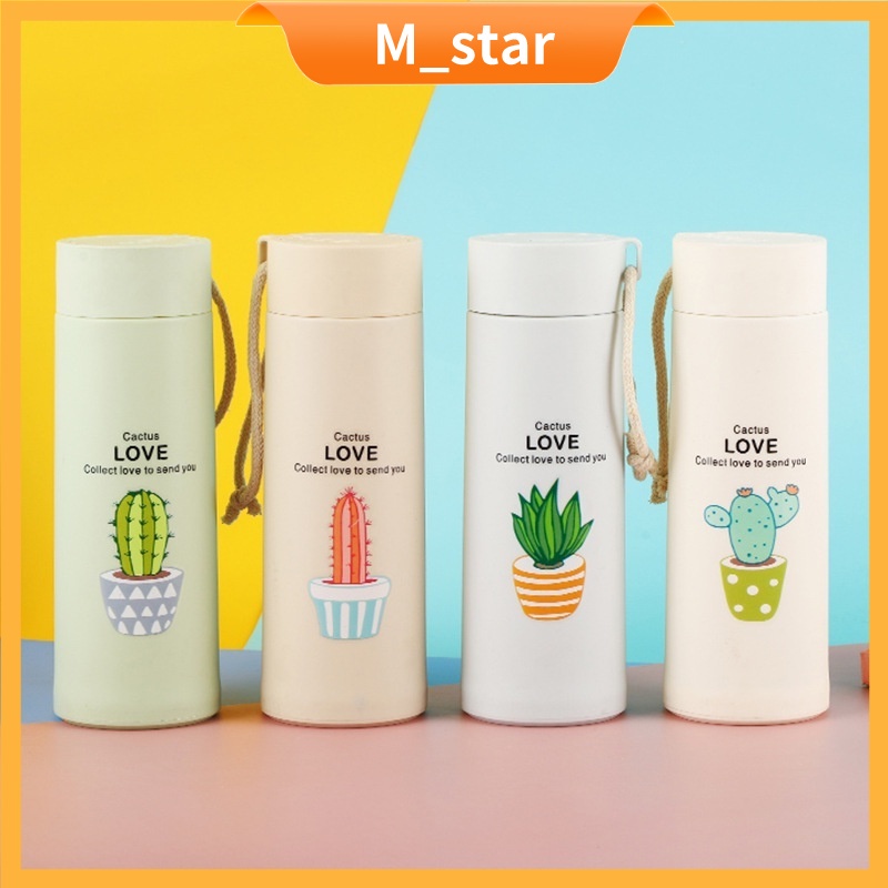 Botol Kaca Thermos/Botol Minum Model Lucu Nice Day Unik BPA FREE-4