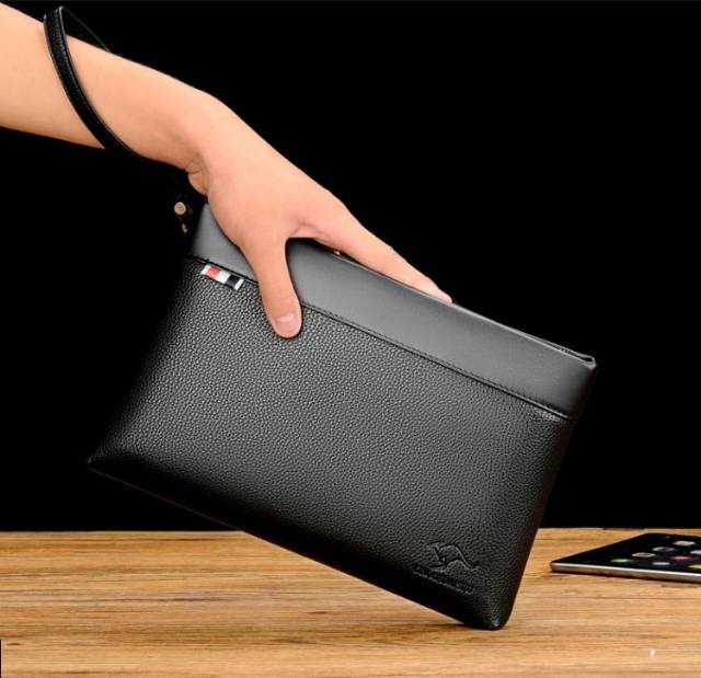 Tas Clutch pria kangaroo tas genggam kulit kangaroo rhodey