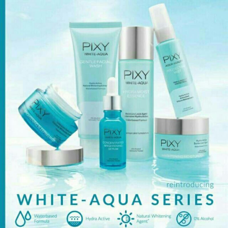 Pixy White aqua series pelembab wajah kemasan baru
