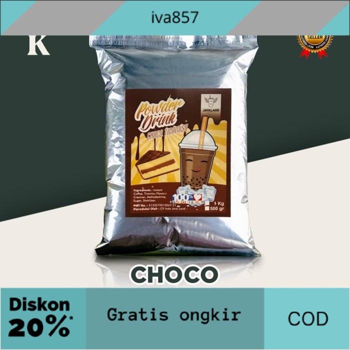 

PROMO Bubuk Minuman Bubble Powder Drink Choco Tiramisu ORIGINAL Javaland 1kg GRATIS ONGKIR