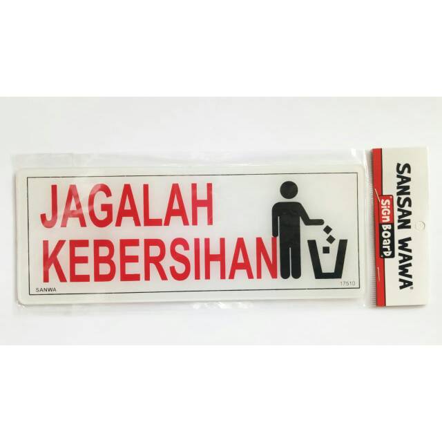 

Sign board sign label acrylic akrilik petunjuk JAGALAH KEBERSIHAN