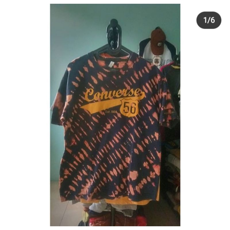 KAOS TIE DYE BRAND CONVERSE PRELOVED