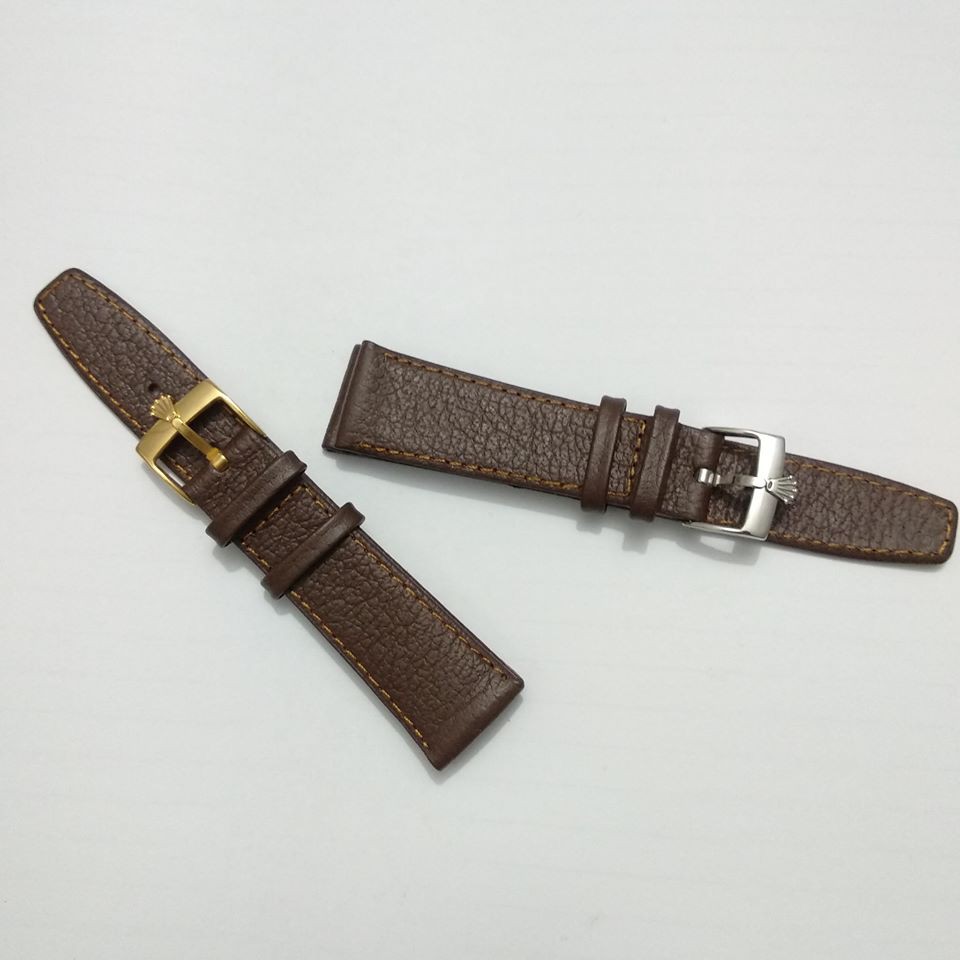 Leather strap Rolex oyster flex for Rolex 20mm Drak brown.