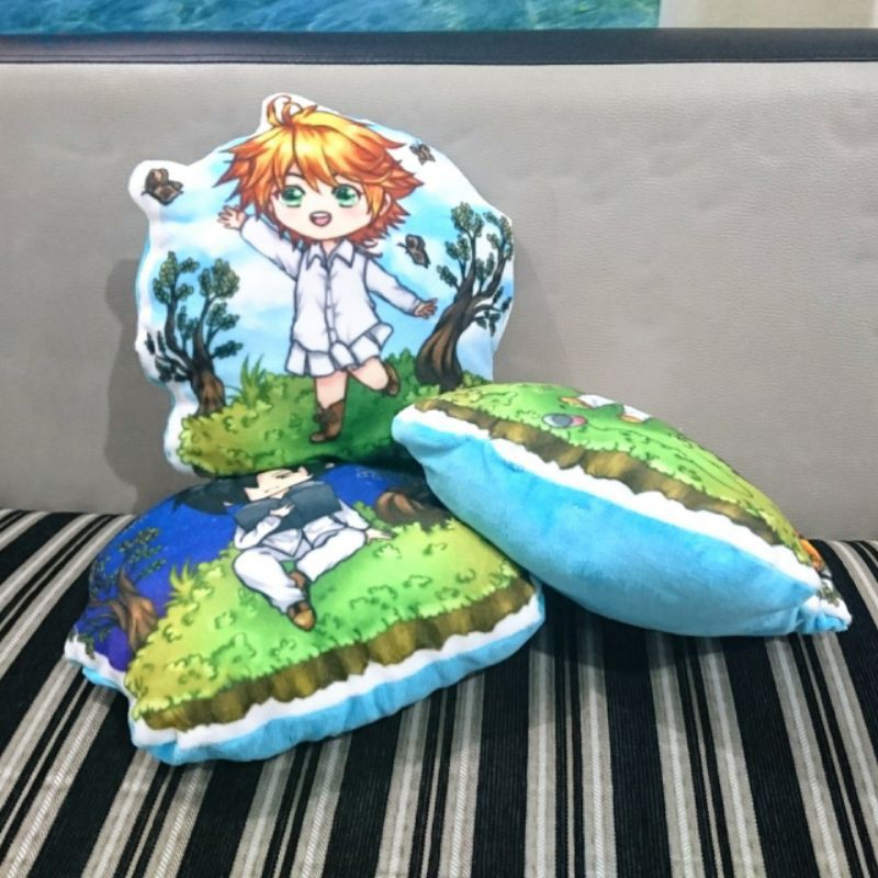 bantal anime yakusoku no neverland the promised neverland pillow plushie bantal boneka