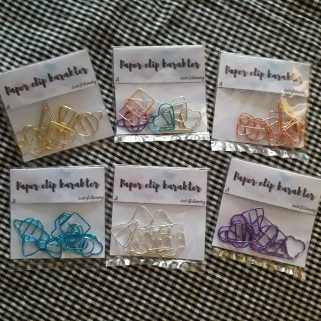 

[4pcs] Paper clip karakter lucu unik | paper clip set character warna warni |