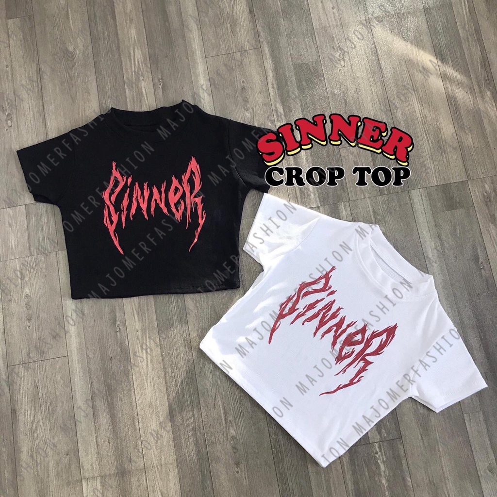 MAJOMER ® | SINNER CROP TOP - KAOS RIB WANITA