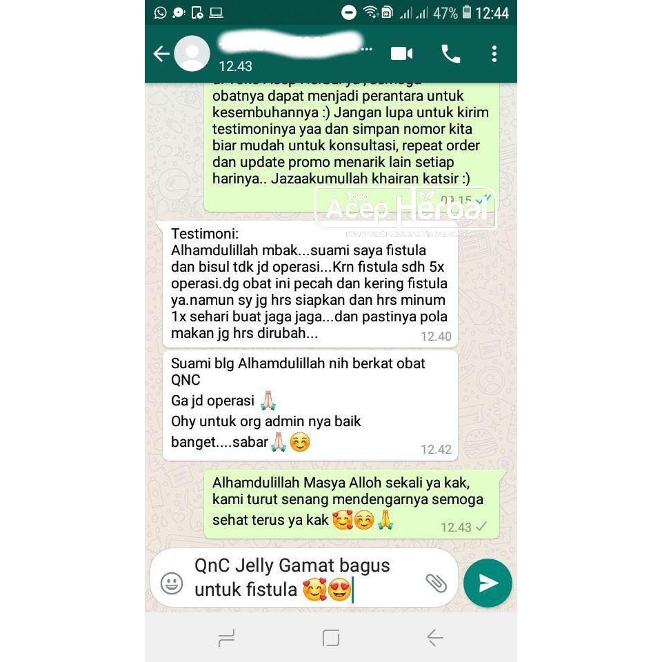 Obat Fistula / Fisura Ani Abses Anus Aman Untuk Anak Dan Dewasa Herbal Qnc Jelly Gamat 300 Ml 100% Original BPOM Dan Halal MUI