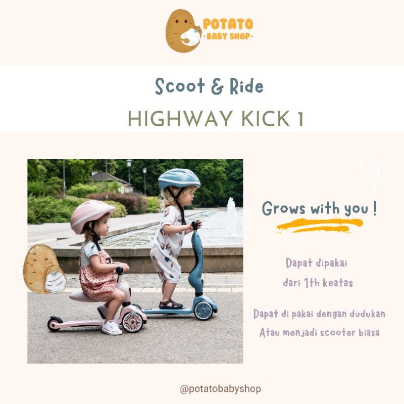 Highway Kick 1 - Scoot And Ride / Scooter Anak 2in1