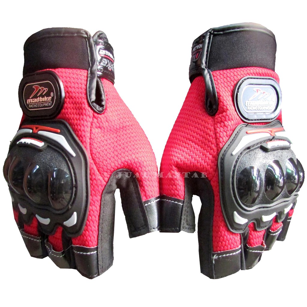 Sarung Tangan Motor Aksesoris Pengendara Motor Mad Bike Mad 04 Half Pendek Sarung Tangan Bikers l Ridding l Touring All Size Motorcycle Glove Best Quality Murah