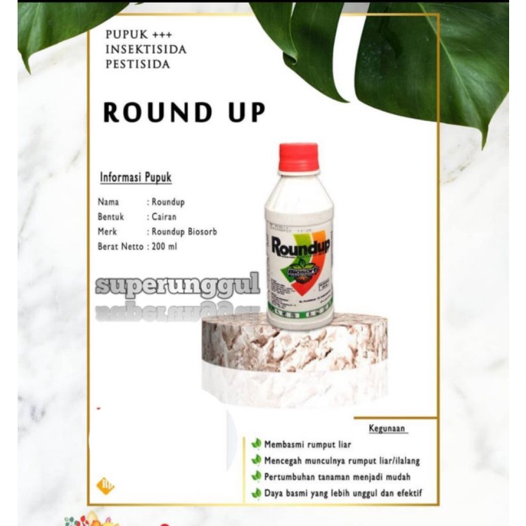 Herbisida Roundup 486 SL 200 ML Pembasmi Rumput Gulma Liar