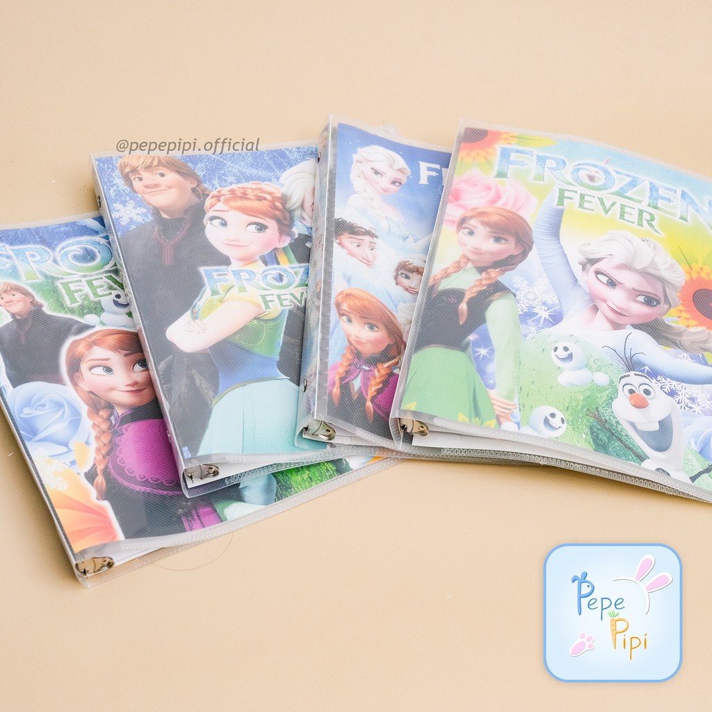 Binder Bergambar Frozen B5 26 Ring Note Loose Leaf Buku Notebook Catatan Sekolah Kuliah