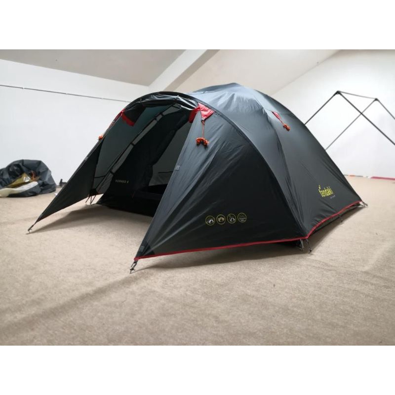 grosir tenda dome termurah • tendaki Borneo 4 dark grey | double layer PU3000mm