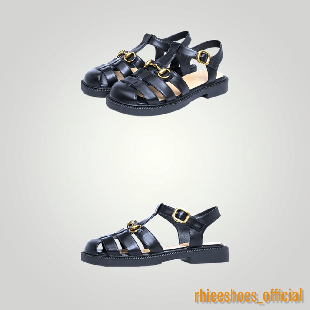 RH- Sepatu Sandal Loafers / Sandal Fashion Gold BYOLN 24