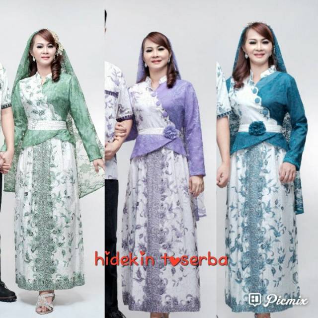 Gamis Dress Gaun Pesta Batik Jumbo Zoya Daun