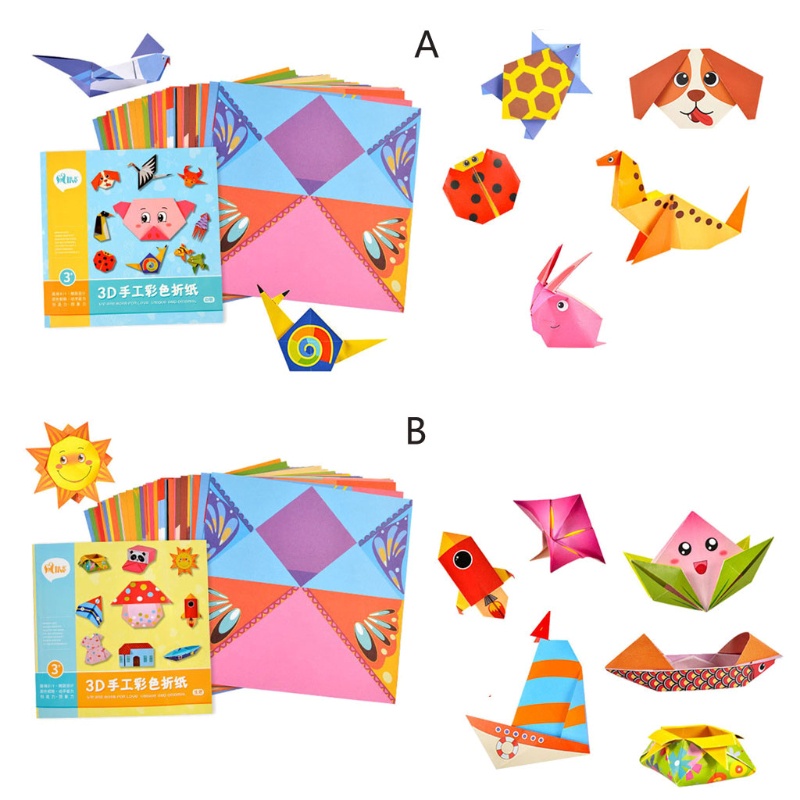 Mary 54pcs DIY Origami Paper Craft Kit Untuk Anak Pemula Perlengkapan Pesta Kerajinan Tangan Interaktif &amp; Accs Classroom Pr