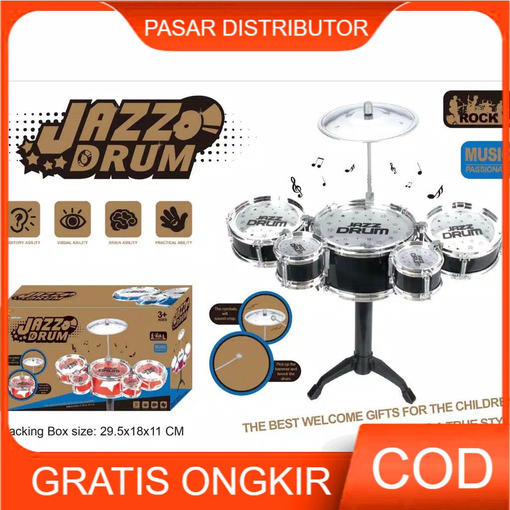 Mainan Anak Jazz Drum Mainan Anak - Mainan Alat Musik Anak Jazz Drum Mainan Edukatif Anak