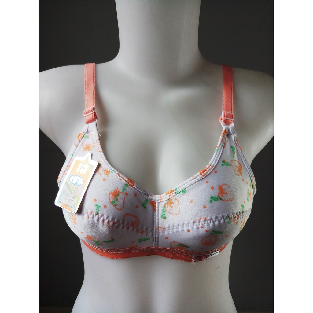 Bra uk 32-36/ BH Tanpa Kawat / BH ABG Anak Perempuan Motif Strawberry