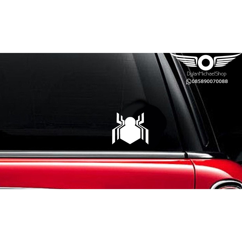 Stiker Kaca Mobil Spiderman Homecoming Rear Car Cover Sticker Small